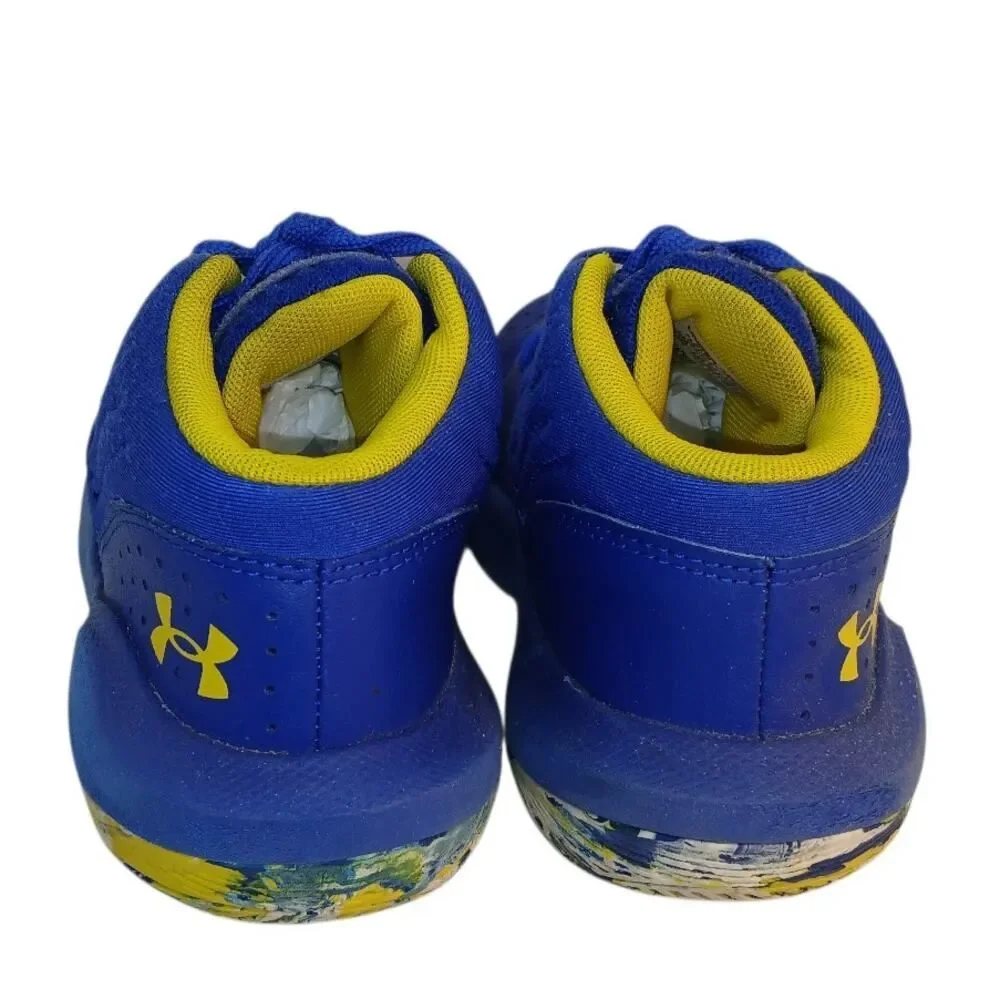 Under Armour Jet 21 Boys Blue & Yellow Athletic Sneakers - Size: 13K - Picture 4 of 7